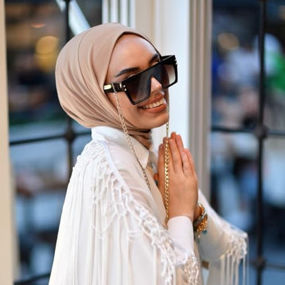para life Snap Hijab for Women, Breathable Instant Hijabs|Standard Size Stretchable Cotton Sandy|Jersey Undercap - color: Light Brown