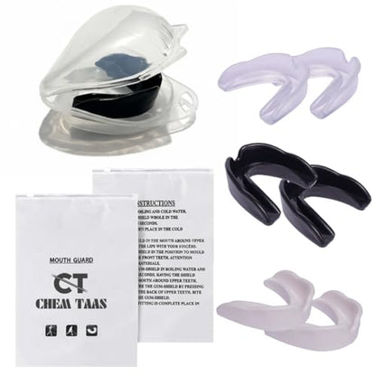 6-Pack Sports Mouthguard with Case Kids Youth Boil Bite Slim Fit Soft Girls Boys Football Lacrosse Basketball Boxing Soccer Taekwondo MMA Size Adult Age Above 11. - size: adult (age more then 11)