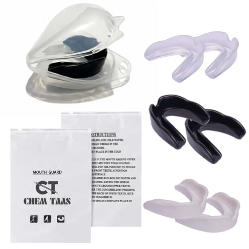 6-Pack Sports Mouthguard with Case Kid Youth Boil Bite Slim Fit Soft Girls Boys Football Lacrosse Basketball Boxing Soccer Taekwondo MMA Karate Size Kids Till 11 - size: kids (for age till 11)
