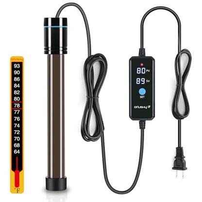 Orlushy Submersible Aquarium Heater, Fish Tank Heater with Free Thermometer for Freshwater and Saltwater Tank - size: R300
