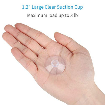 Pawfly 10 Pack Suction Cups 1.2 Inch, PVC Plastic Sucker Without Hooks for Home Kitchen Bathroom Organization Christmas Decoration Window - style: 1.2 in 10pcs