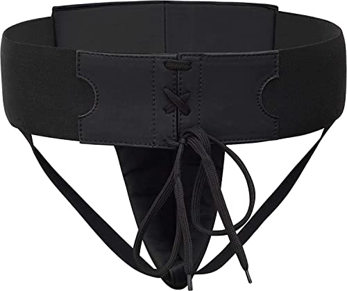 RDX Boxing Groin Protector- Premium Real Maya Hide Leather Boxing Cup for Men, Sparring Gear, Martial Arts Protective Equipment, Groin Protector Boxing, MMA Groin Cup Protector for Training & Fighting - size: Medium