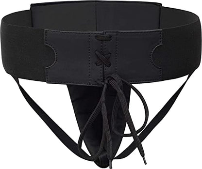 RDX Boxing Groin Protector- Premium Real Maya Hide Leather Boxing Cup for Men, Sparring Gear, Martial Arts Protective Equipment, Groin Protector Boxing, MMA Groin Cup Protector for Training & Fighting - size: Medium