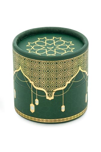 ihvan online Mini Quran & Tesbih Gift Set with Cylinder Box – 99 Pearl Muslim Prayer Beads, Misbaha Tasbeeh Sibha Mala – Islamic Ramadan, Eid & Mawlid Gift for Men & Women, Green - color: Green