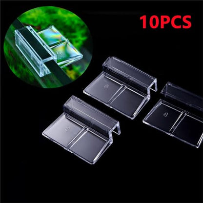 10PCS Transparent Acrylic Aquarium Cover Clip Bracket Holders Universal Lid Clips for Rimless Aquarium