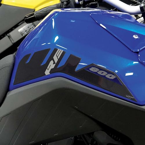 labelbike 3D Motorcycle Tank Stickers compatible with Suzuki | V-Strom 800RE, Side Protection in Resin, Anti-scratch, Decoration - color: blue