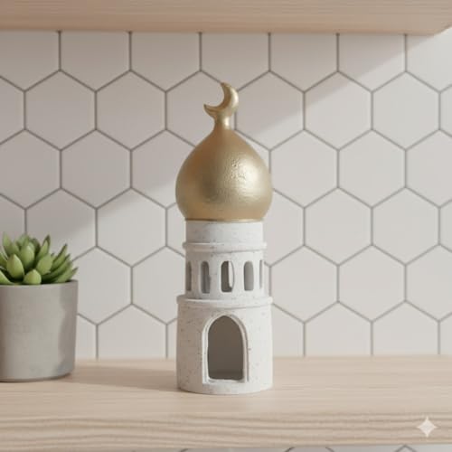Ramadan Home Decor Islamic Gift 2026 Mosque Tower Arabic - Small (Original Product) - style: Cultural-Small