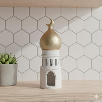 Ramadan Home Decor Islamic Gift 2026 Mosque Tower Arabic - Small (Original Product) - style: Cultural-Small