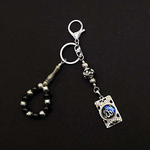 Keychain & Rosary Collection -Car Key Chain-Handbags Holder - color: Indonesian Beads