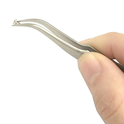 Professional Tweezers Set - FEITA Precision Tweezers with Travel Case - Stainless Steel Tweezers for Plucking, Watchmakers, Jewelry, Electronic, Craft (Silver 7Pcs) - color: Silver Tweezers - 7pcs