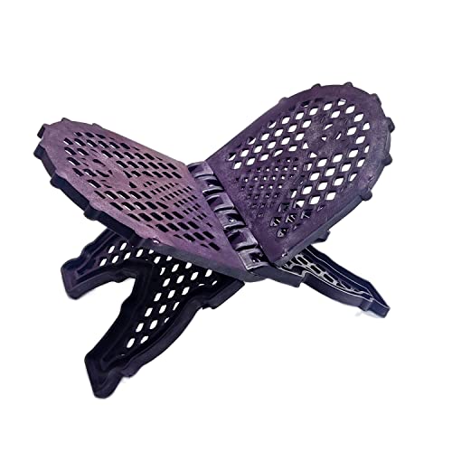 Rahel Holy Book Stand for Pooja puja Gita Quran Bible Stand Holder. Folding Religious Plastic Prayer Wooden Book (Large, PURLE) - color: Purle