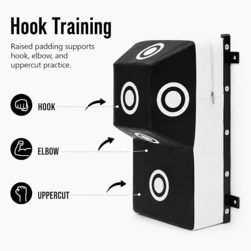 Wall Mount Boxing Training Bag - Uppercut Boxing Training Punching Target - Heavy Punching Bag for Adults for Bedroom/Living Room/Gym - color: Black M (13.78*9.84*23.62 Inch)