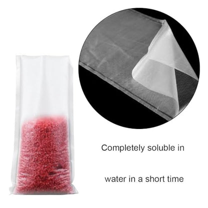 100 Pcs Water Soluble Baits Bag Carp Baits Fishing Bag PVA Carp Fishing Bag for Solid Bait Carp Fishing (7 * 15CM)