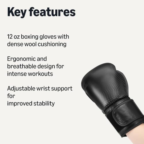 Amazon Basics Boxing Gloves for Men & Women, Sparring, Training, Muay Thai, Kickboxing, MMA - size: 12oz