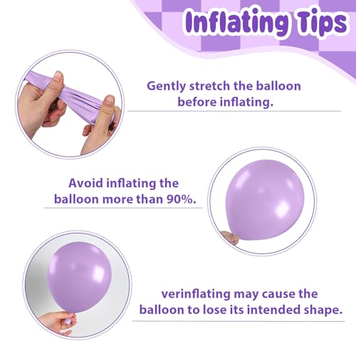Purple Balloons, 60Pcs Purple and Gold Balloon for Birthday Wedding Supply - color: Purple Gold