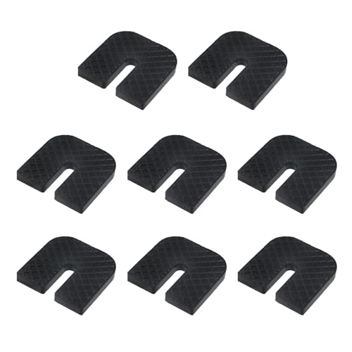 MY MIRONEY 8PCS U-shaped Rubber Anti-Vibration Isolator Pads, Air Conditioner Shock Pads for Air Compressor, Air Conditioner Unit, HVAC, Treadmill - style: U-shaped