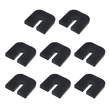 MY MIRONEY 8PCS U-shaped Rubber Anti-Vibration Isolator Pads, Air Conditioner Shock Pads for Air Compressor, Air Conditioner Unit, HVAC, Treadmill - style: U-shaped