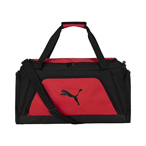 PUMA Accelerator Duffel Bag with Removable Strap & Shoe Pocket - color: High Risk Red