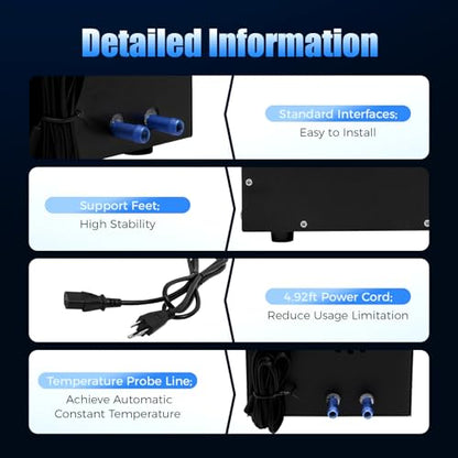 15 Gallon Aquarium Chiller, -58~230℉ Fish Tank Water Chiller with Tube & Pump, 200w Aquarium Water Chiller for Aquatic Plants Fish Jellyfish Coral Shrimp Breeding Aquaculture