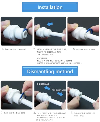 3/4" Male to 1/4" PE Tube Push-to-Connect Straight Adapter | Ideal for RO water purifier connections, garden hoses, pre-filtration systems, and standard plastic adapters (3-Pack) - style: 1/4” Tube to 3/4” Male Thread
