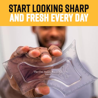 The Cut Buddy Original Shaping Tool, Clear Beard and Hairline Template with Bonus Tracer Pencil, As Seen on Shark Tank - style: The Cut Buddy Original