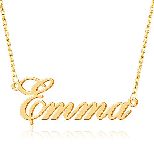 Custom Name Necklace with Heart Personalized 18K Gold Plated Name Necklace with Birthstone Customized Necklace Gift for Women