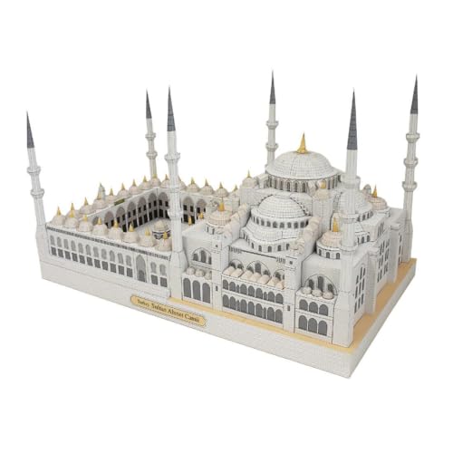 이스탄불 블루 모스크 DIY 종이 모델 키트, 네덜란드 종이 포함, 모델 애호가를 위한 복잡한 3D 건축 빌딩 키트