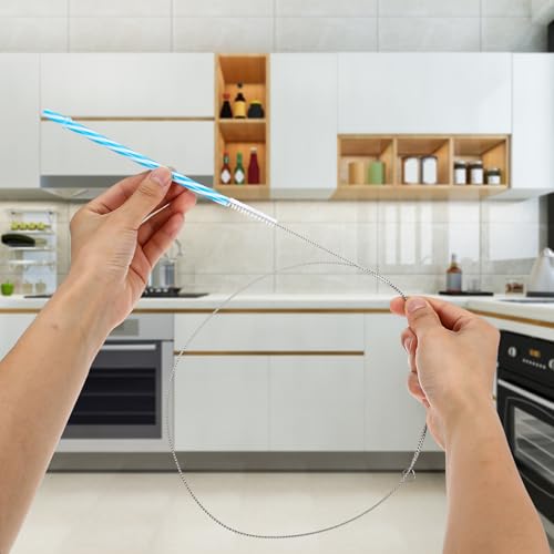 4pcs 39.4 Inches Straw Cleaner Brush Extra Long, Extra Long Pipe Cleaners for Cleaning Straw, Tube, Pipe, Hose, Refrigerator Drain, Laboratory Catheter Brush, White - style: 1/2-inch and 1/4-inch