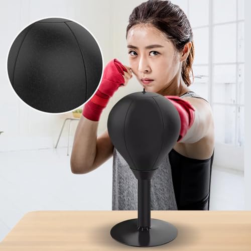 Desktop Punching Bag with Suction Cup, Upgraded Spring Desk Punching Rage Bag Stress Buster Boxing Ball Funny Stress Relief Gift Heavy Duty Stress Relief Ball for Kids