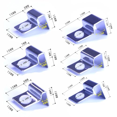 Peiiwdc 8pcs Stainless Steel Aquarium Cover Clip Optional Thickness Lid Clamps Brackets for Fishtanks Aquarium Lid Clamps - size: 10mm