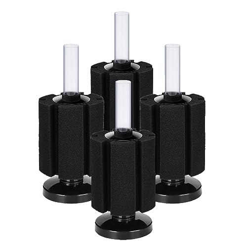 AQUANEAT Aquarium Sponge Filter Breeding Fry Betta Shrimp Nano Fish Tank 4pcs (M Large up to 50Gal) - size: M Large up to 50Gal