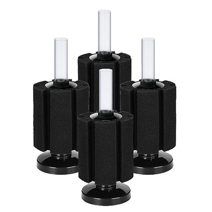 AQUANEAT Aquarium Sponge Filter Breeding Fry Betta Shrimp Nano Fish Tank 4pcs (M Large up to 50Gal) - size: M Large up to 50Gal