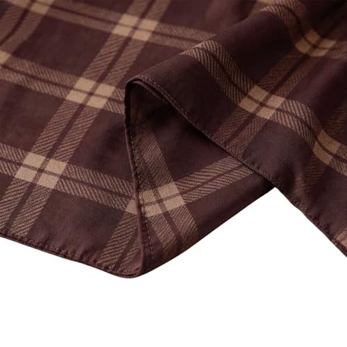 Hijab Scarf for Women Fashion Printed Modal Hijab Head Wrap Scarves Lightweight Long Scarf Shawls - color: Checkered Maroon