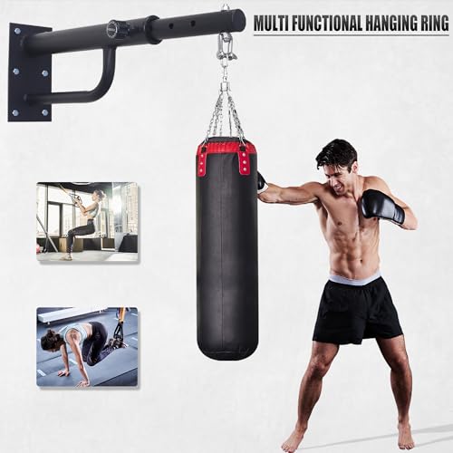 NEWAN Wall Mount Heavy Bag Hanger,5 Adjustable Length Punching Bag Hanger,Rotate 360 Degrees Boxing Bag Bracket for Home Gym Indoor Outdoor (Max 800lbs)