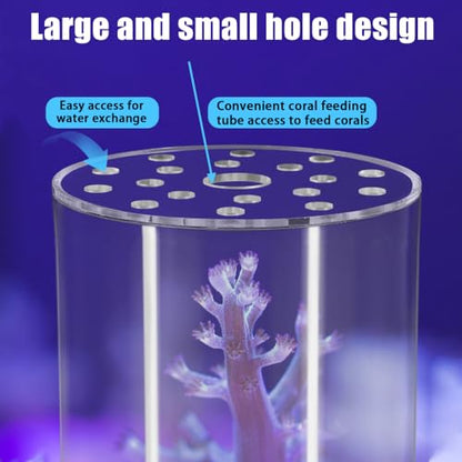 DONGKER Coral Feeder Cover, Transparent Acrylic Coral Breeding Protection Cover Avoid Food Floating Around for Aquarium Fish Tank(80mm,100mm,120mm) - size: CFC-120