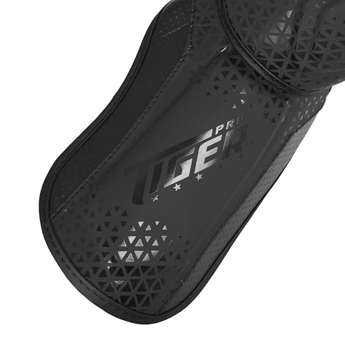 Shin Guards MMA, Muay Thai, Kickboxing, Leg Instep Protection Pads, Kicking, Sparring, Training Gear, Karate, Boxing, Taekwondo - Unisex - Black and White Colors - color: Matte Black, size: Large