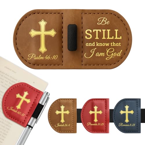 Personalized Magnetic Bookmarks,Bible Bookmark(Brown，Psalm 46:10) - color: Brown, size: Psalm 46:10