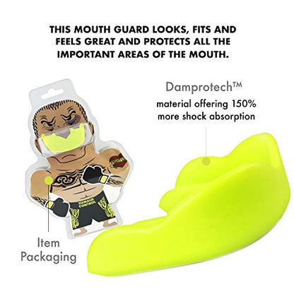 DAMAGE CONTROL High-Impact Sports Mouth Guard – DC Green 2.0 | Youth – Boil & Bite Fit, Sports Mouthguard for Boxing, Football, Hockey, Lacrosse & Basketball, Protects Lips, Jaw & Teeth