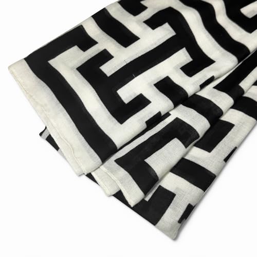 FINIZO Women's Fashion Scarves, Lightweight Cotton Blend Neck Scarves - color: 44