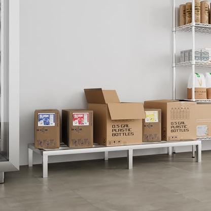 60" Long x 20" Wide | Height: 8" Off The Floor Aluminum Dunnage Rack | Storage in Restaurant, Kitchens and Garages and More! - size: 60" Long x 20" Wide | Height: 8" Off The Floor