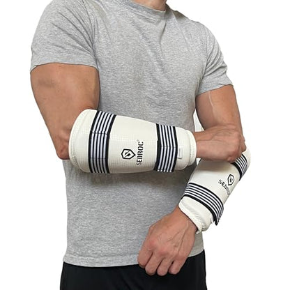 Sedroc Padded Arm Guards, Taekwondo Forearm Pads, TKD Protectors for Kids and Adults - size: X-Small