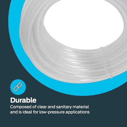 Eastman 1/4 Inch ID (3/8 Inch OD) PVC Clear Vinyl Tubing, 20 Foot Length, 98563 - size: 1/4 in. ID x 3/8 in. OD, style: 20 Ft.