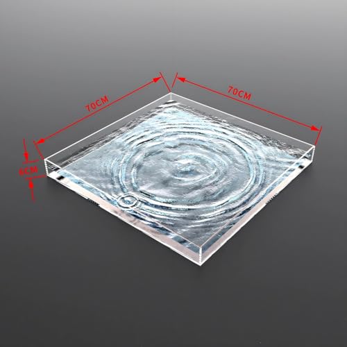 Acrylic Water Tank Shallow Sink Tray, Photography Props Display Cabinet, Photography Tray for Shooting Low Water Tank, Table Storage Box(70x70x6cm/28x28x2in) - size: 70x70x6cm/28x28x2in