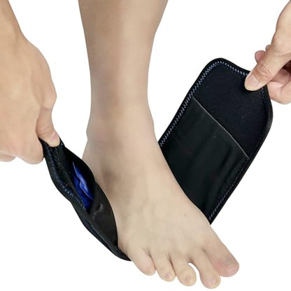 Ankle Ice Pack Wrap for Foot Pain Relief - Ankle Ice Packs for Injuries Reusable Gel Ice Pack for Sprains, Muscle Pain, Bruises - Foot Ice Pack Wrap for Wrist, Knee, Elbow, Achilles Tendon, Shin - style: foot & ankle
