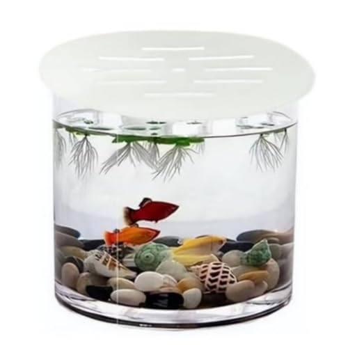 Hidyliu Round Aquarium Fish Tank Lid Durable Anti Jump Cover for Reptiles Shrimps 2PCS 7.5 Inch