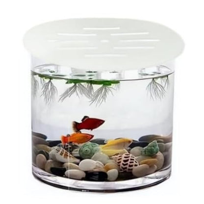 Hidyliu Round Aquarium Fish Tank Lid Durable Anti Jump Cover for Reptiles Shrimps 2PCS 7.5 Inch