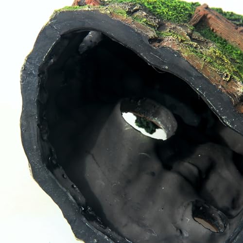 RVQIGYP[Magic Underwater Cabin Fish Tank Landscaping Hobbit House Decoration | Handmade Resin Material Waterproof and Anti-Fading | Fairy Tale Style Aquarium Landscaping Give Away Water Plants