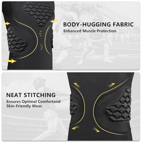 DGXINJUN Men's Football Rib Protector Chest Padded Shirt for Aldult Football Rugby Softball Baseball Heart Sternum Guard - size: Medium