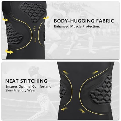 DGXINJUN Men's Football Rib Protector Chest Padded Shirt for Aldult Football Rugby Softball Baseball Heart Sternum Guard - size: XX-Large