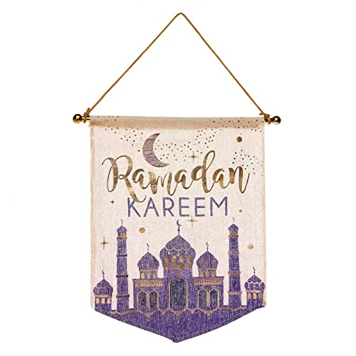 Amscan 9914173 - Opulent Eid 'Ramadan Kareem' Canvas Banner Party Decoration - 28cm - style: Canvas Banner
